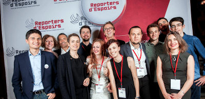 groupe de personnes au Prix Européen du Jeune Reporter